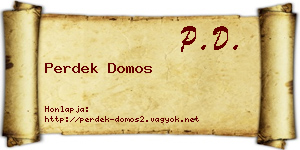 Perdek Domos névjegykártya